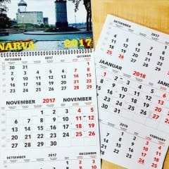 Печать настенных календарей в Нарве